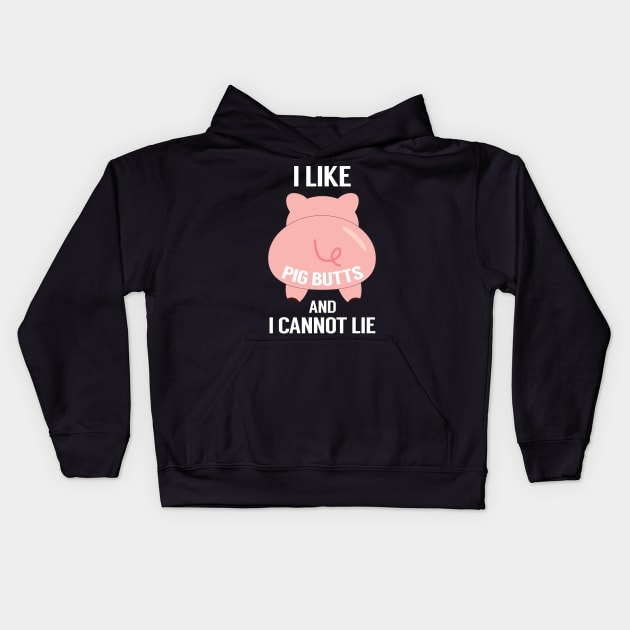 I Like Pig Butts Funny BBQ Pork Lover Grill Kids Hoodie by hanespace